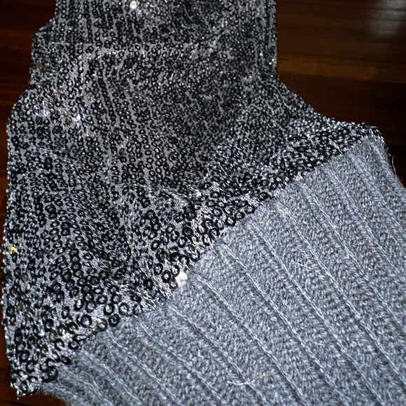 INC black sequin cardigan sz L - Picture 6 of 8